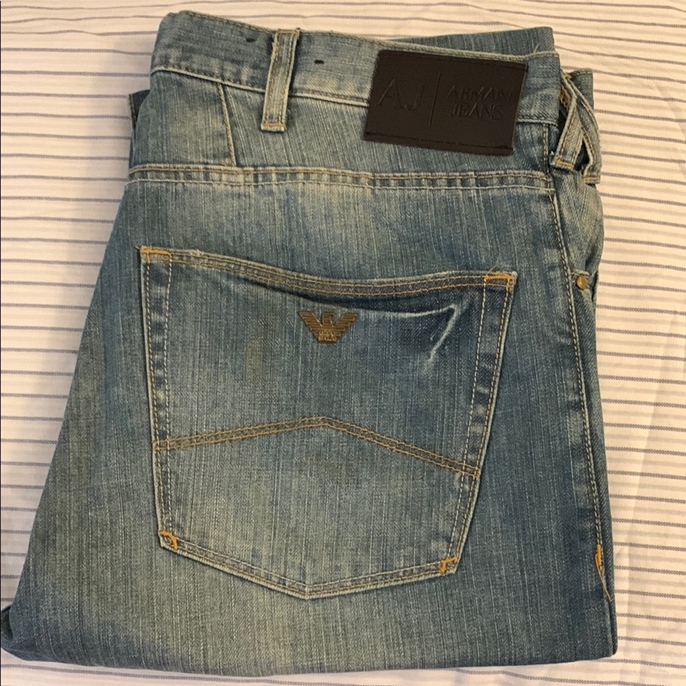 100% Authentic Armani Jeans Men's Blue Denim